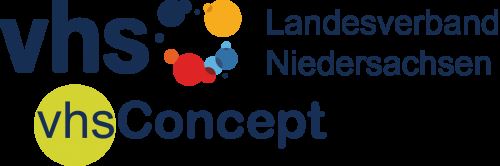 Logo vhsConcept des Landesverbandes der Volkshochschulen Niedersachsen.