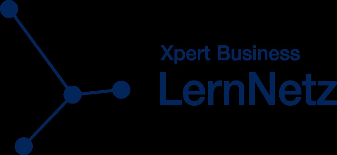 Xpert Business LernNetz Logo mit Netzwerkgrafik