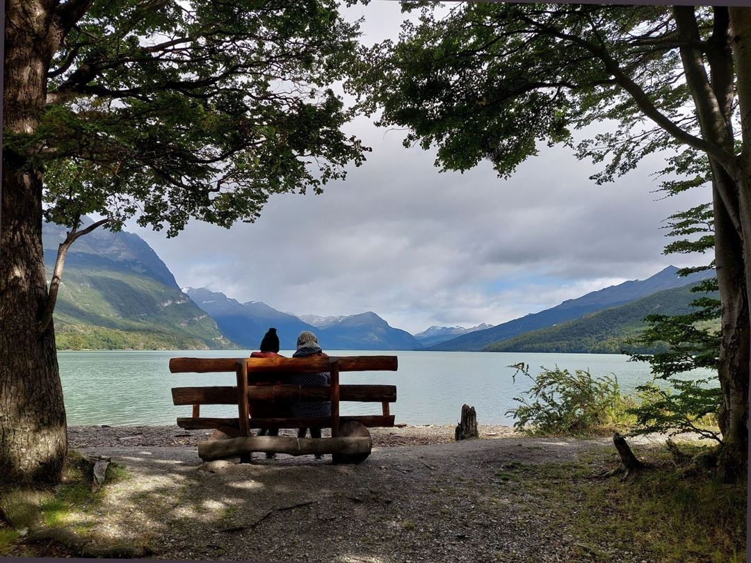 Bild von blick auf die Inselgruppe Feuerland in Argentinien. 