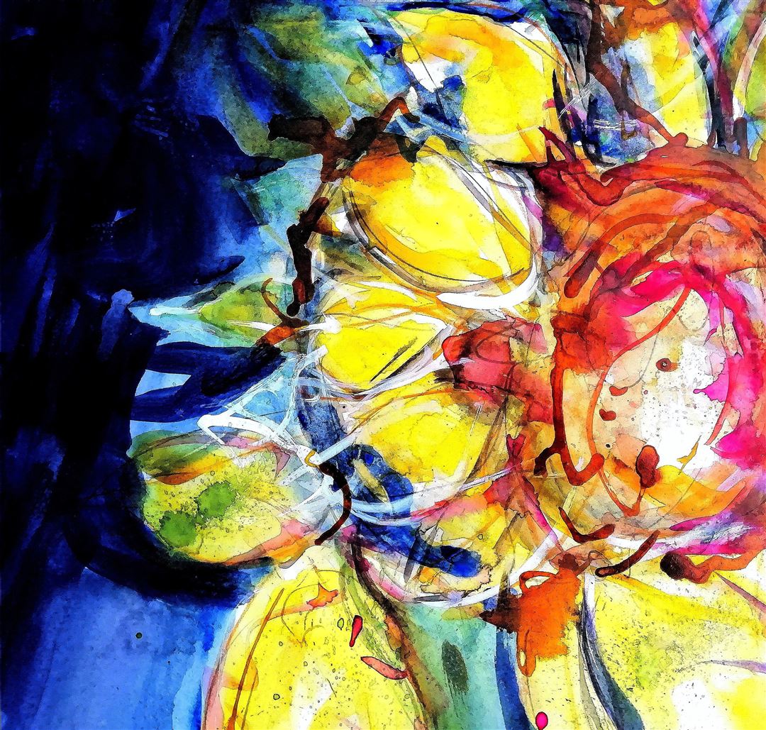 Zeitgen&ouml;ssisches Aquarellbild von Monika Vogel