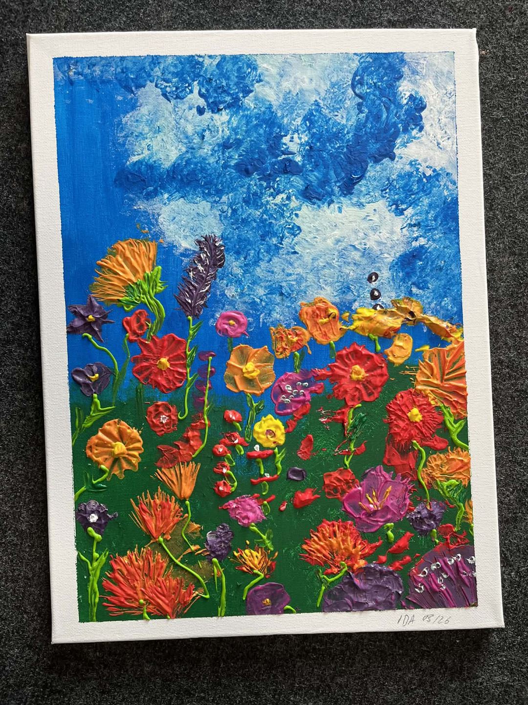 Buntes Bild mit floralem Motiv